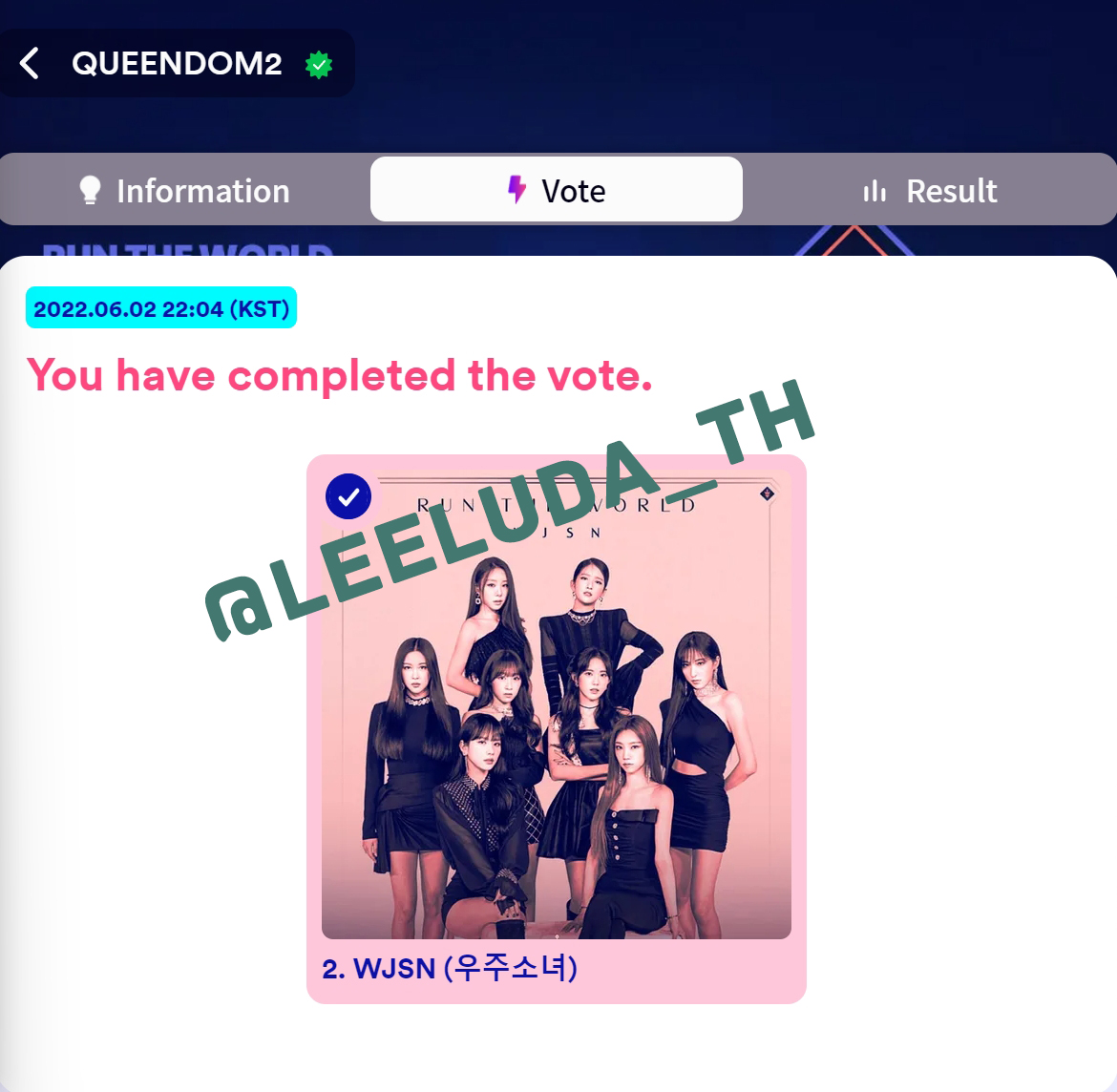 💪💪💪VOTE💪💪💪
🔗mnet.world
#우주소녀_QUEEN의_AURA
#WJSN_QUEENS_AURA
#우주소녀 #퀸덤2 #WJSN #QUEENDOM2