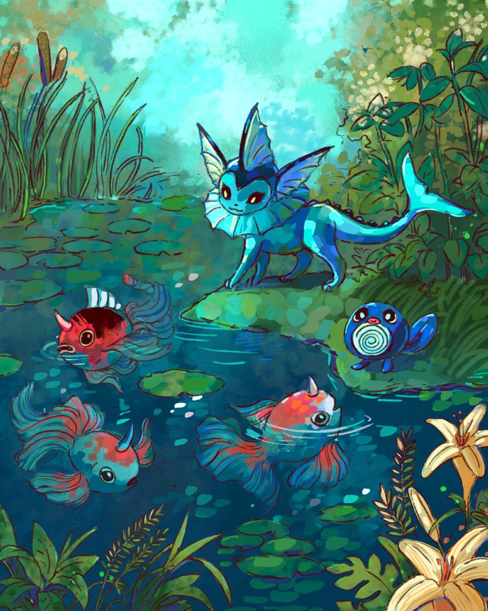 Water type pokemon drawing. 
#GetYourArtUnderwater