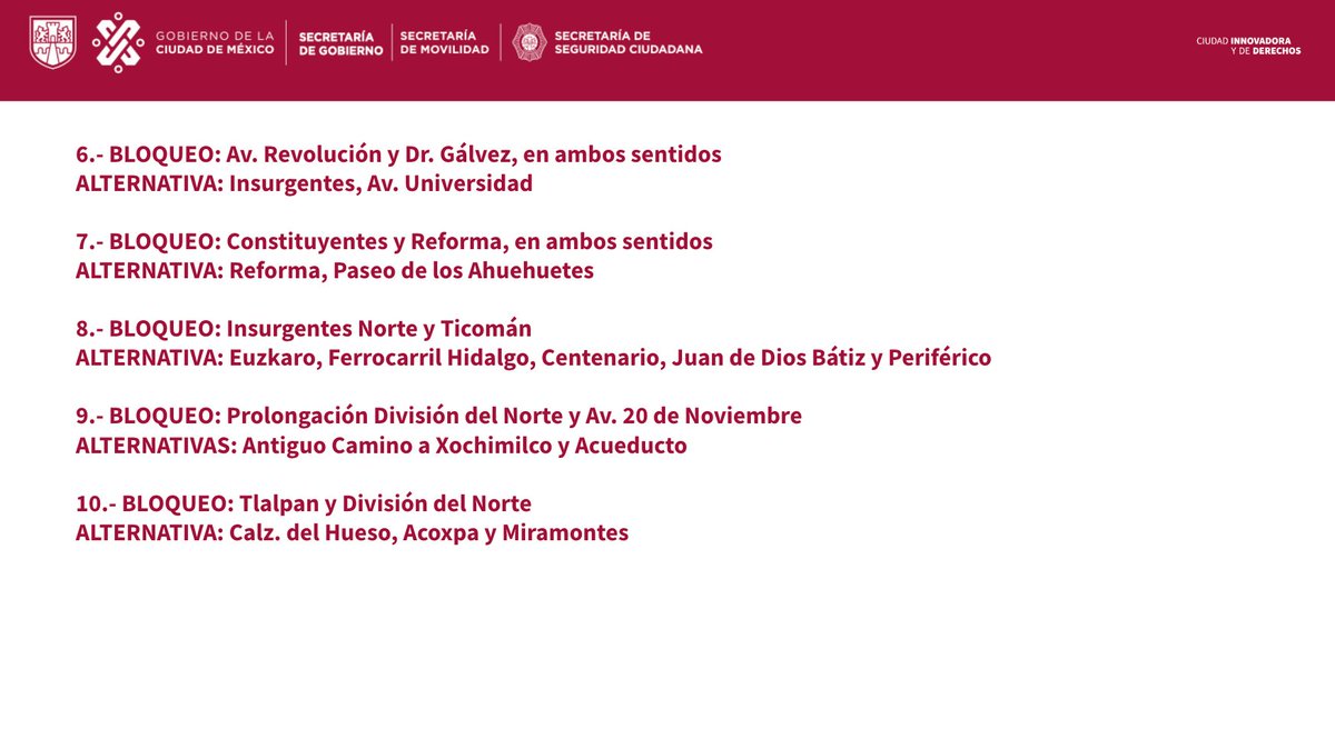 LaSEMOVI's tweet photo. #MovilidadCDMX @OVIALCDMX 

Actualización del servicio de la Red de Movilidad Integrada, bloqueos y alternativas viales. https://t.co/Pcj8oWY8fL