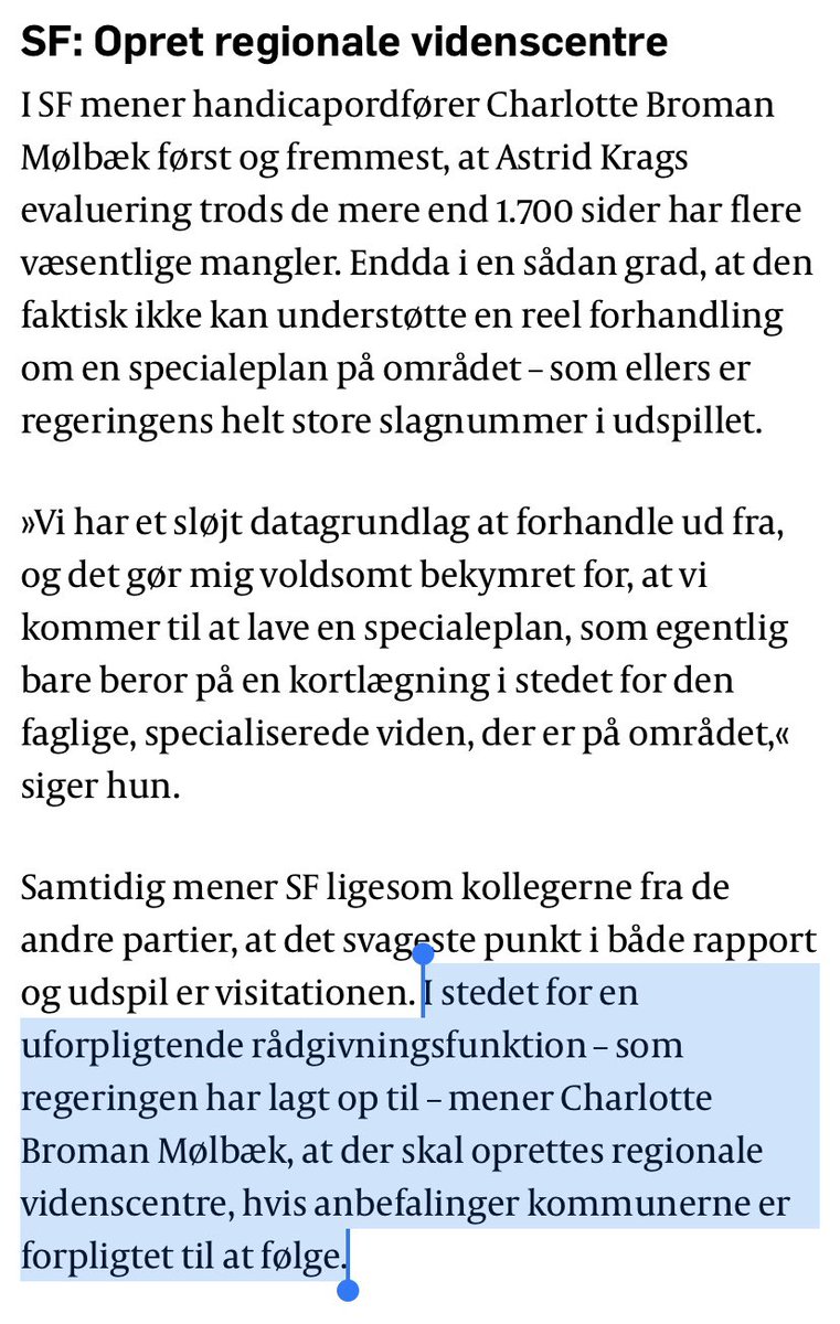 Visitation, viden, finansiering og struktur. Fire helt centrale fokusområder, som kræver kloge svar i de politiske forhandlinger, hvis ikke den gode idé om en specialeplan, skal ende som verdens største maveplasker. Regionale videnscentre er en del af løsningen <a href="/charlottebroman/">Charlotte Mølbæk</a>
