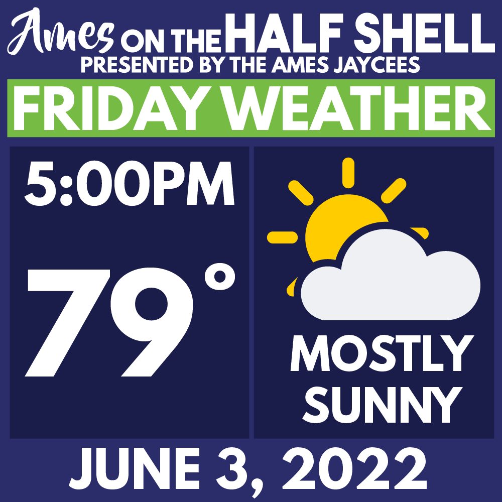 AmesHalfShell's tweet photo. The weather is looking great for Ames on the Half Shell tomorrow night!

Join us at the Durham Bandshell for a night of music (from Stranger Than Fiction), family fun, food (from @macubana_ ), and drinks starting at 5pm. We can't wait to see you there! https://t.co/FvAOHjQB8D