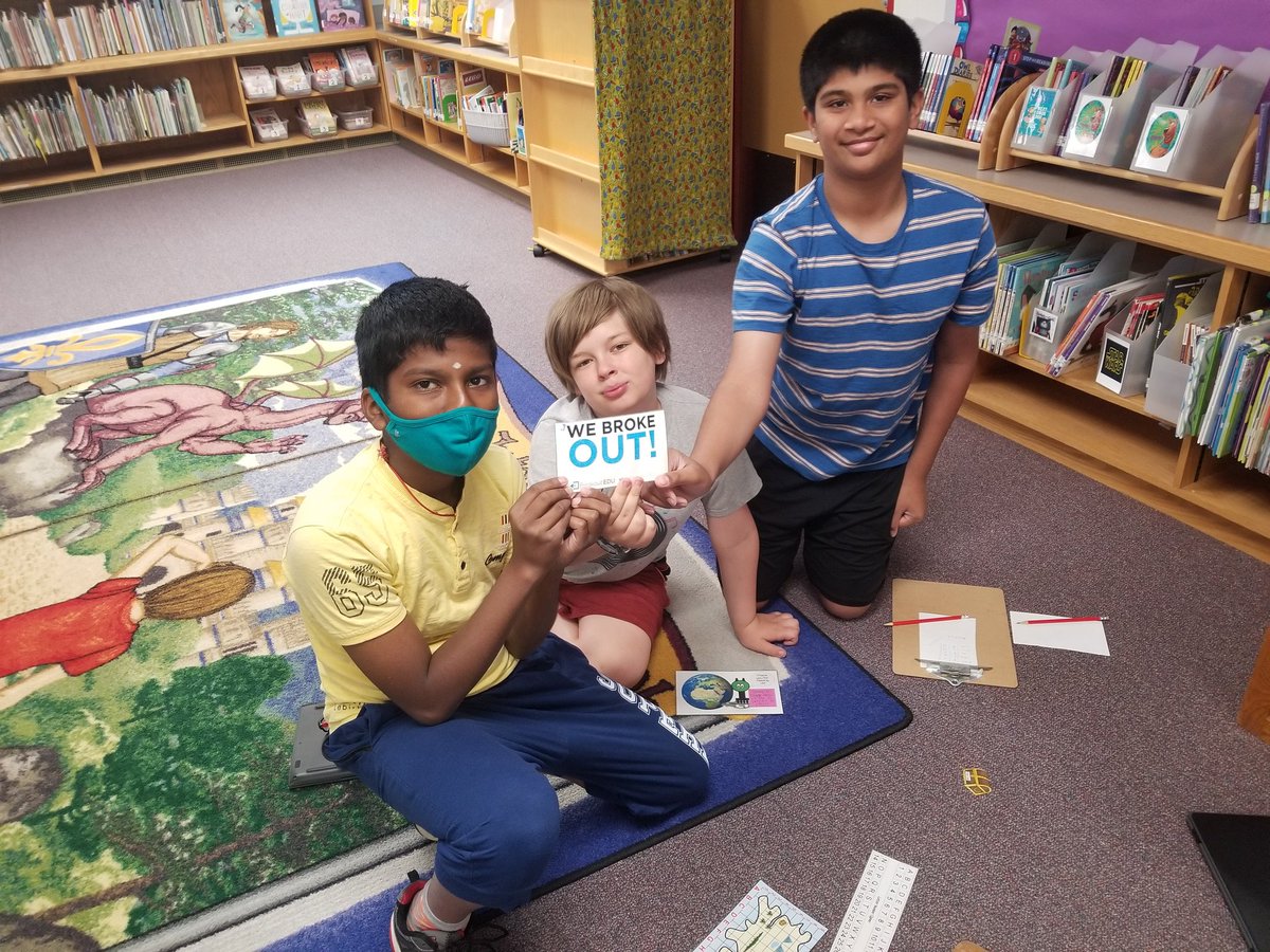bpalaseklms's tweet photo. More @breakoutEDU success this morning with @reisslitlpieces class 🔓😀 @WindyWhales https://t.co/aonFRyRi26