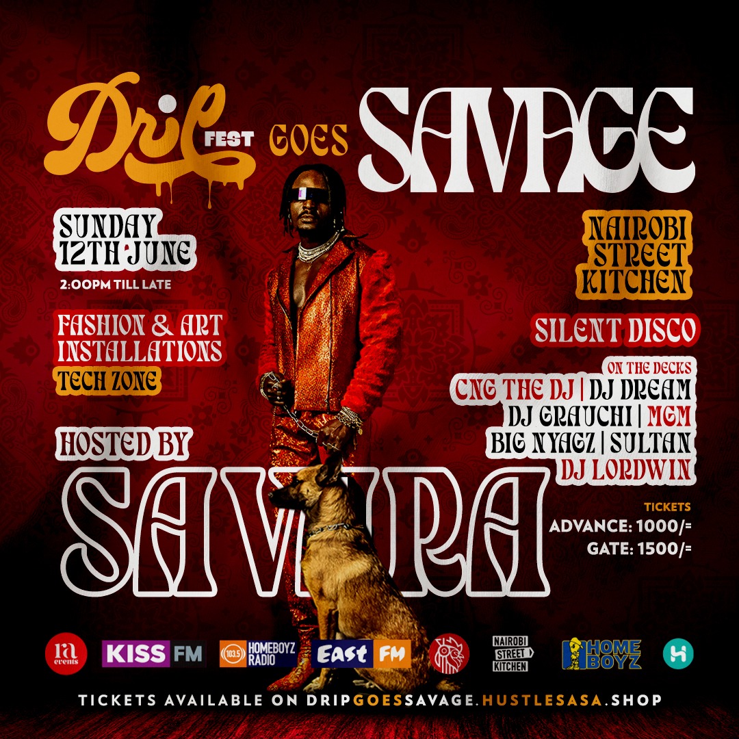 SAUTI SOL (@sautisol) on Twitter photo Are you ready for <a href="/savarafrica/">Savara Savara Savara</a>'s first solo show?
#DripFestGoesSavage - 12 June at Nairobi Street Kitchen. Big vibes! π₯ Big drip π¦ #SavageLevel #RadioAfricaEvents
Limited tickets available!π dripgoessavage.hustlesasa.shop Are you ready for <a href="/savarafrica/">Savara Savara Savara</a>'s first solo show?
#DripFestGoesSavage - 12 June at Nairobi Street Kitchen. Big vibes! π₯ Big drip π¦ #SavageLevel #RadioAfricaEvents
Limited tickets available!π dripgoessavage.hustlesasa.shop