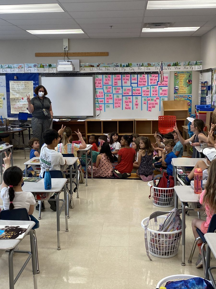 Our Kindergarten students visited our 1st grade classrooms this morning to hear what it’s like and ask questions. Preparing to move up in the fall. #rising1stgraders