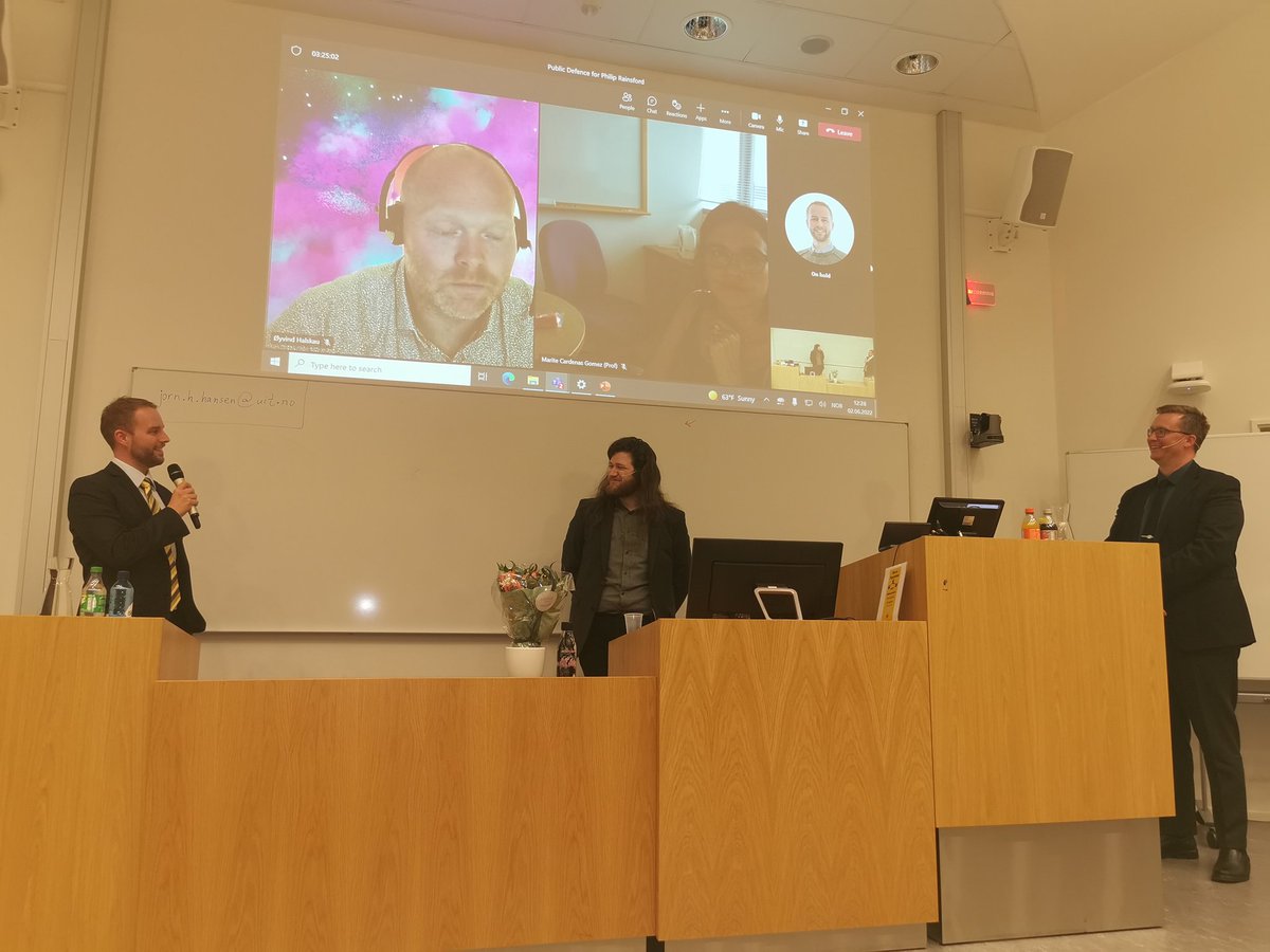 DigiBiotics's tweet photo. Dr. Philip Rainsford from the digibiotics project today passed his dissertation and earned his doctors title. Thanks to the committee: Prof. Marite Cardenas, Prof. Øyvind Halskau and Assoc. Prof. @mmhaugland https://t.co/F1e61YreEf