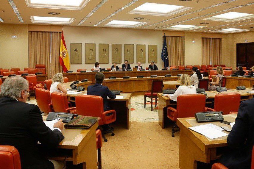 Podemos_Galicia's tweet photo. 😍 A nosa Ministra de Traballo, @Yolanda_Diaz_, compadeceu esta mañá na Comisión de Traballo presidida polo noso @AntonGomezReino.

Alí fixo balance dos bos datos do paro do mes de maio e dos avances que estamos a conseguir en materia laboral. https://t.co/rBXEQ0VhvO