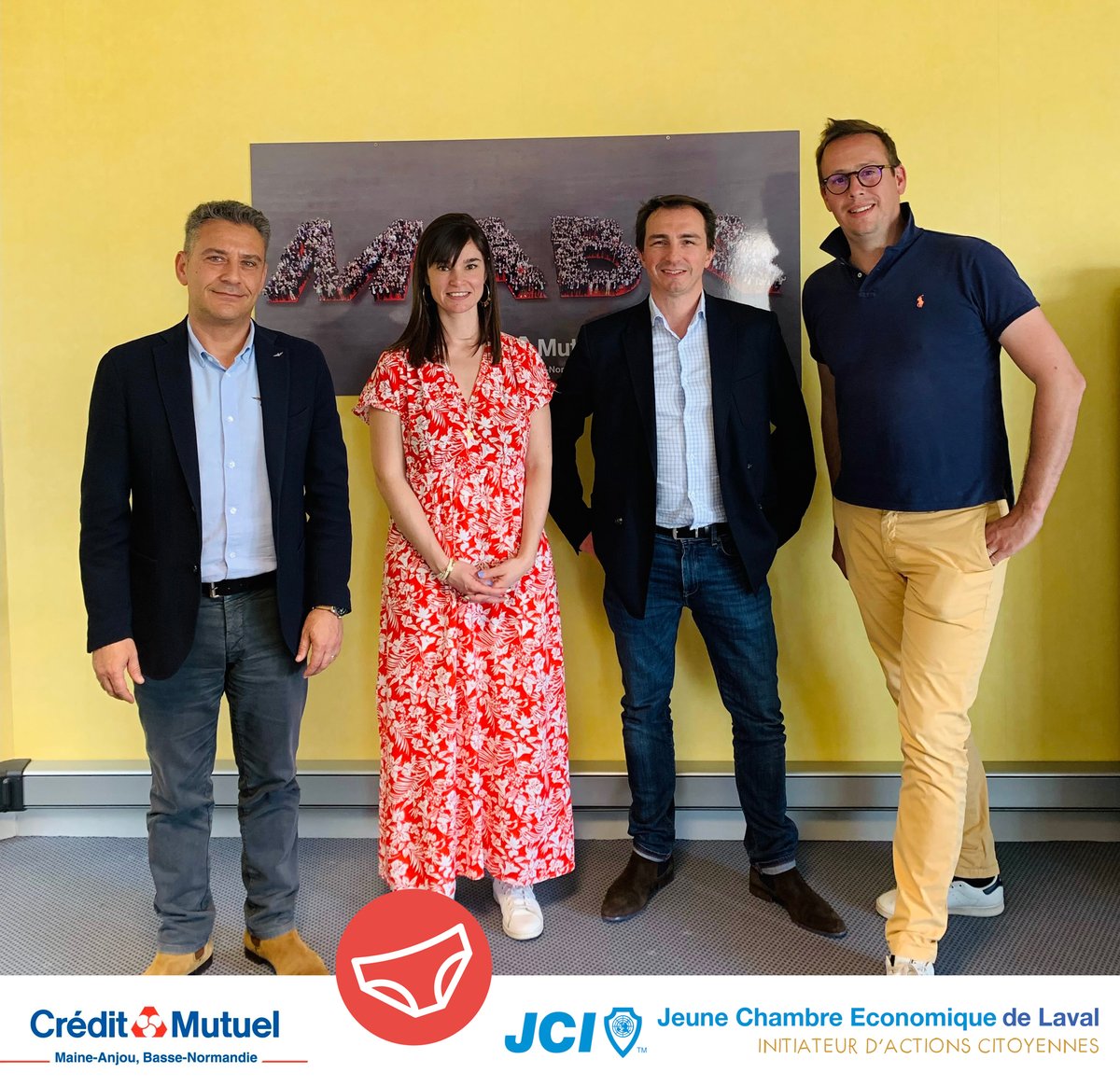Merci au <a href="/CreditMutuel/">Crédit Mutuel</a> pour son soutien financier de l'action #SoyonsCulottés de la <a href="/JceLaval/">Jeune Chambre Économique de Laval</a>