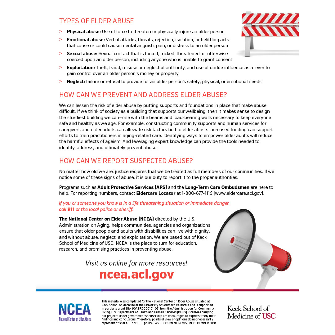 In 2021, the Geauga County Adult Protective Services Team investigated 120 separate reports of elder maltreatment in the county. Reporting elder abuse is an important step toward stopping. Reports are received 24-7 by calling 440-285-9141 or after hours at 440-285-5665.