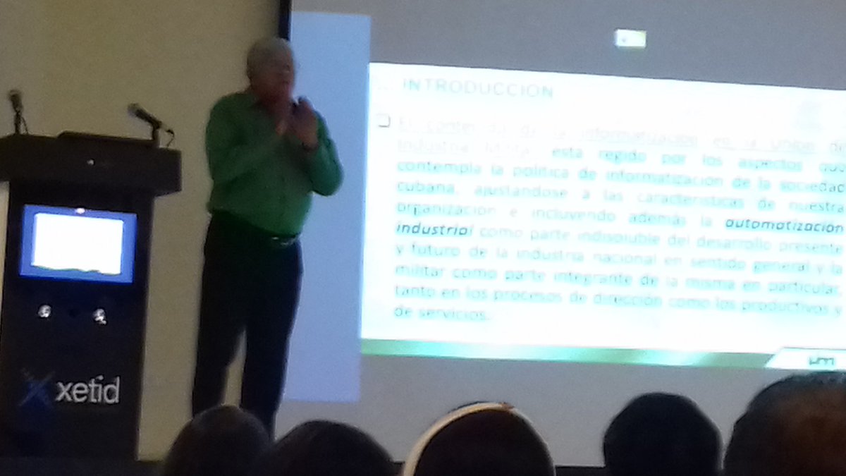 Conferencia magistral Industria 4.0 impartida por el MsC José A. García. Feria XETID 2022.
<a href="/finanzasprecios/">Ministerio de Finanzas y Precios Cuba</a> <a href="/XETID2/">XETID</a>
<a href="/FrankTrujilloC/">Frank Trujillo Contreras</a> 
#CubaPorLaTransformacionDigital