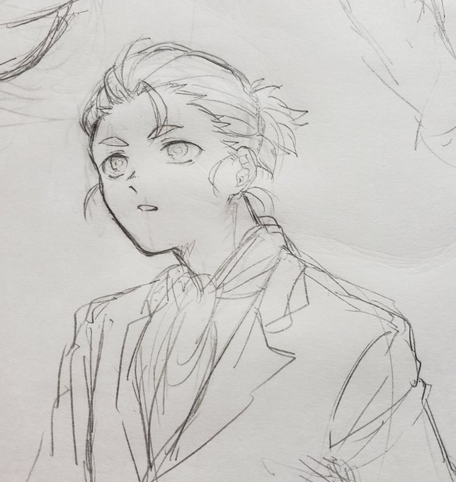 最近描く度に先生の顔変わる………… 