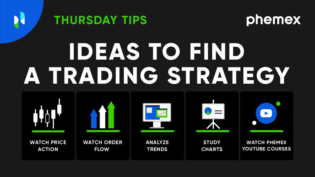 Phemex_official's tweet photo. Every great trader 🤑 has a strategy 📈 Here are some ideas to help you find yours 
👇 

#tradingstrategy #thursdaytips #cryptoanalysis #learncrypto https://t.co/w49yOcn3by