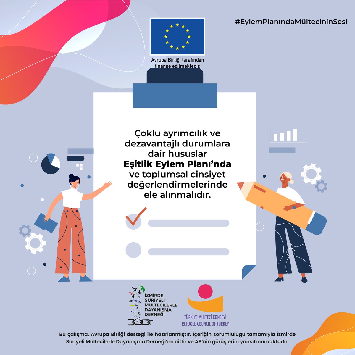 #EylemPlanındaMültecilerinSesi 
<a href="/igam_igamder/">İltica ve Göç Araştırmaları Merkezi (İGAM)</a> <a href="/MulteciKonseyi/">Türkiye Mülteci Konseyi-Refugee Council of Turkey</a> <a href="/ProtectHRD_EU/">ProtectDefenders.eu</a> <a href="/GAR_Dernek/">Göç Araştırmaları Derneği | GAR</a> <a href="/multeci_kadin/">İzmirde Mülteci Kadın Meclisi</a> <a href="/multeciagi35/">İzmir Mülteci Çalışmaları Ağı</a> <a href="/izmirbld/">İzmir Büyükşehir Belediyesi</a>  #kentseladalet #insanhaklarıkenti