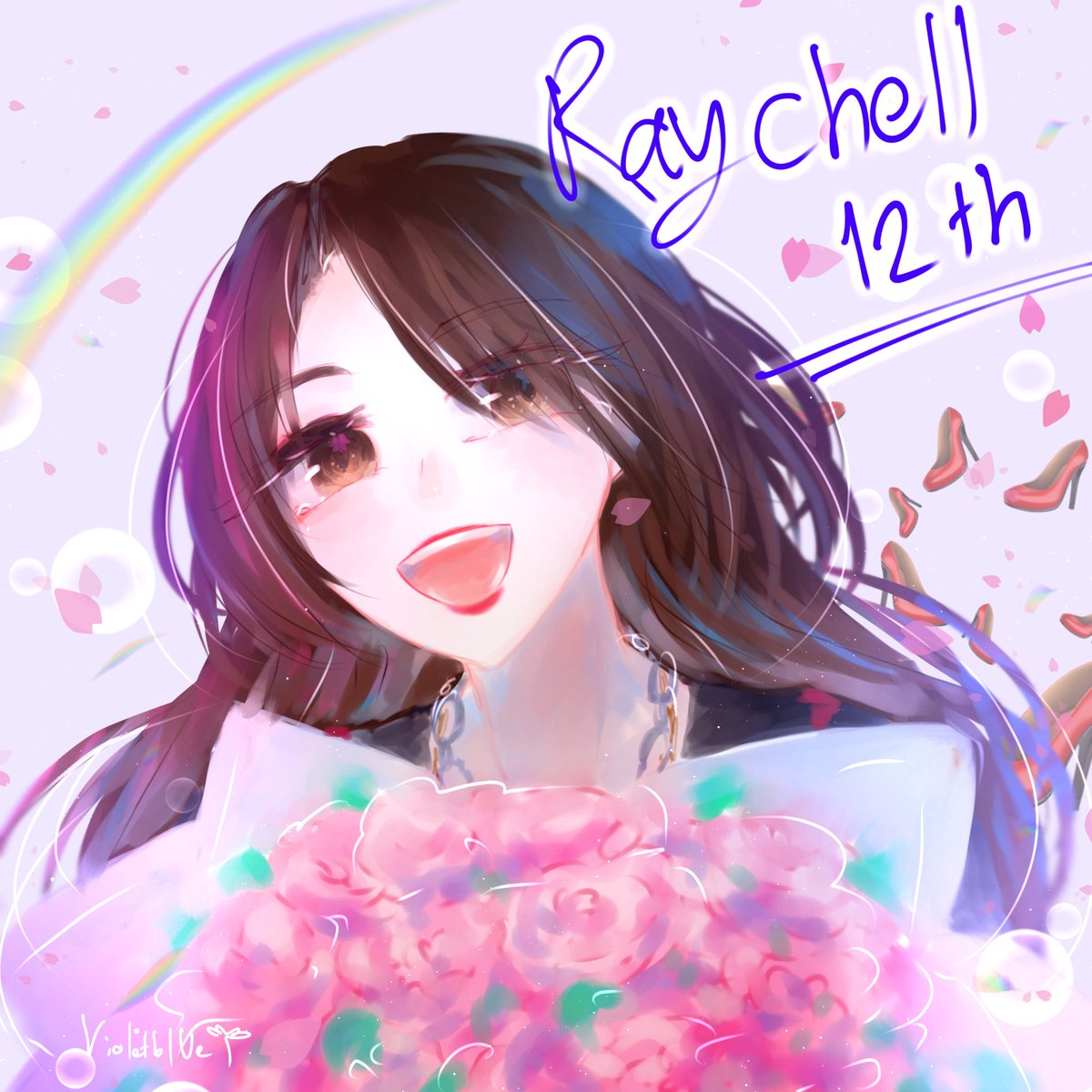 hitohiraki's tweet photo. Happy 12th Anniversary  Raychell san!! 
Roses for you~ looking forward to more next year!

12年間のデビューおめでとうございます。

#Raychell12th #ちぇるどれん https://t.co/YX6Wto4Z4a