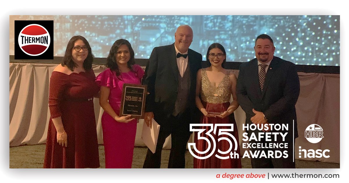 Congratulations to our Thermon Houston Team for Winning ‘BEST IN CLASS” for Hard Crafts Medium at the 35th annual Houston Safety Excellence Awards! 

#thermon #safetyatwork # #safety #team #safetyandhealth #bestinclass