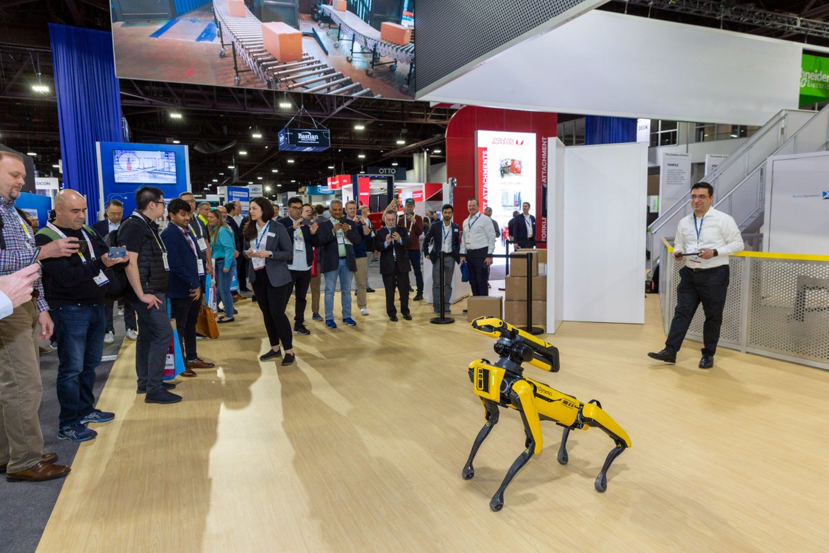 ASTOUNDGroup's tweet photo. #BostonDynamics utilized the #tradeshow experience at #MODEX2022 to create awareness for their mobile robot, Stretch. We designed &amp; produced a demo space so Stretch and its highly advanced camera could properly showcase their abilities in real-time. #TradeshowThursday #eventprofs https://t.co/StKPIBg9Rc
