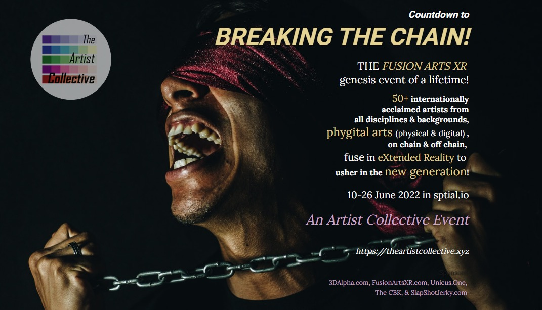 TheAC_Inc's tweet photo. ⏳We are only 8 days away from “Breaking the Chain” XR Gala 2022🚀
#Retweet if you’re an #artist or patron who’s excited for #TheAC experience of a lifetime! @Spatial #nftcommunity #metaverse #XR #spatial https://t.co/2jtnlvu2XD