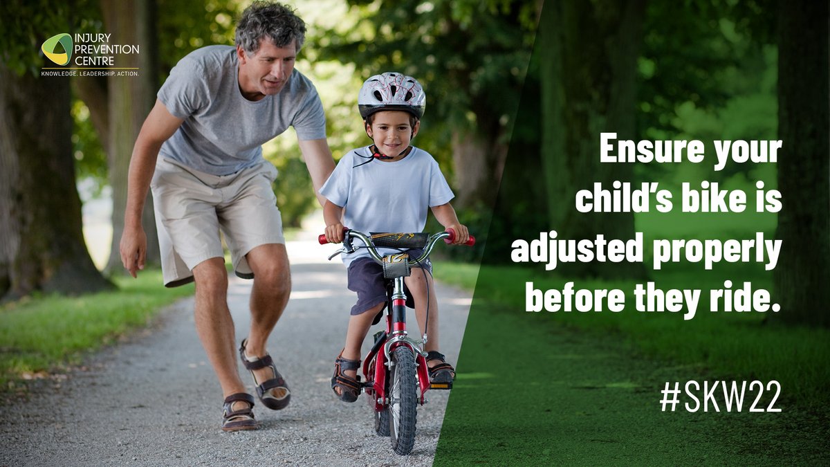 StopInjury's tweet image. Check your ride. Ensure your child’s bike is adjusted correctly for their height and have them do a bike check before riding to ensure tires are inflated and brakes are working properly. 

#SKW22 #WalkBikeAndWheelAB #WheelWeek 

Learn more: youtu.be/VKKVUymN584