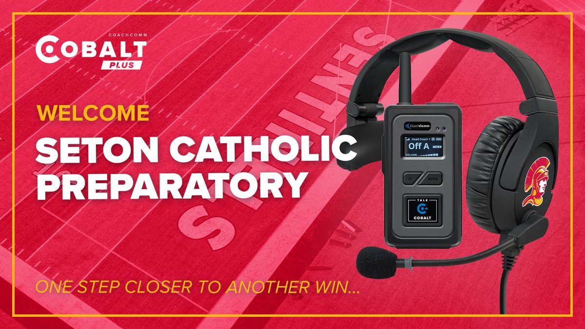 CoachComm's tweet photo. Welcome to the #CobaltPLUS family @SetonCatholicFB!
Thank you for letting us be a part of your team! #GoSentinels #SentinelSeason #SETONPRIDE
@SetonCatholicAZ @SCPAthletics @AzFBCoaches #WinningSolutions #1Choice #Headsets https://t.co/dePWnYwMxM