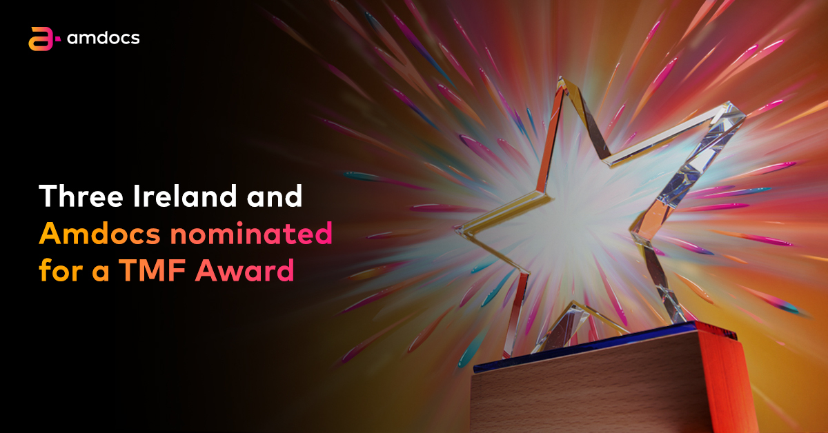Amdocs's tweet photo. We are very excited today, here's why!
Drumroll please...@ThreeIreland and Amdocs have jointly been nominated for a @tmforumorg Excellence Award, in the category of AI, Data & Insights!
#MakeItAmazing #ThreeIreland #Nominees #AI https://t.co/ynxUwtPGc7
