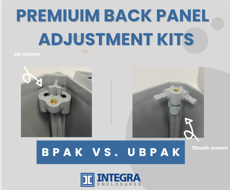 Our Premium series can be paired with the Back Panel Adjustment Kit (BPAk) or the Universal Back Panel Adjustment Kit (UBPAK). The BPAK comes with set screws to save space and the UBPAK comes with thumb screws that are easier to install.
 learn more:  back panel adjustment kits