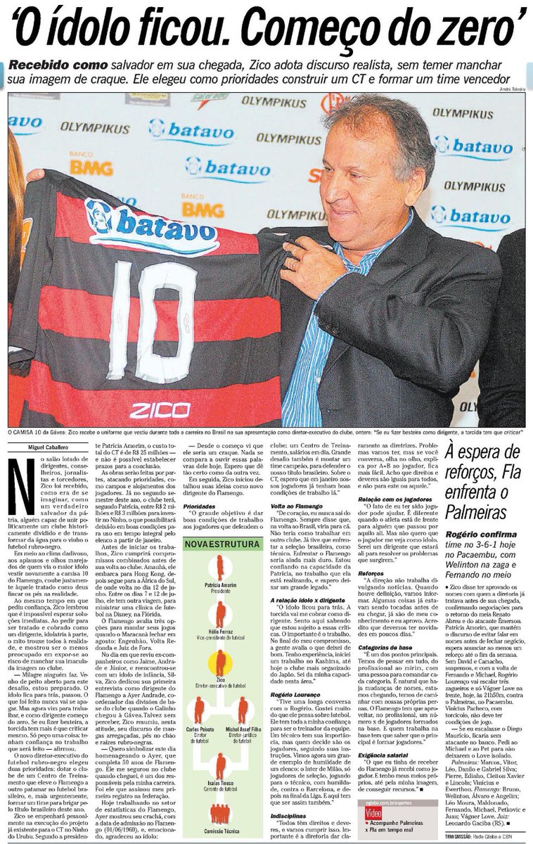 02/06/2010 #flahistoria
[📰 O Globo]

<a href="/Galinho1953/">Zico Oficial</a> | 'O ídolo ficou. Começo do zero'

✍️ <a href="/mig_Caballero/">Miguel Caballero</a> 

#FlaZico