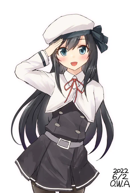 提督から可愛い帽子をもらってゴキゲンな朝潮

#艦これ版深夜の真剣お絵描き60分一本勝負
#艦これ版真剣お絵描き60分一本勝負_20220602 