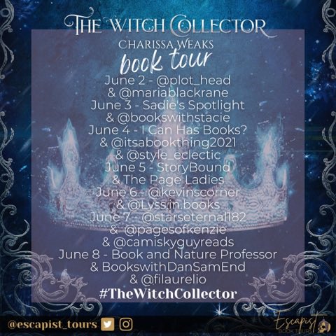 Escapist Book Co. (@escapistbookco) on Twitter photo Good Morning #EscapistArmy!
The collecting starts now!
We’re thrilled to be starting the Hero’s Journey for The Witch Collector by <a href="/charissaweaks/">Charissa Weaks Official Account</a>
Join us by following the tour schedule bellow for a week full of content ❄️ Good Morning #EscapistArmy!
The collecting starts now!
We’re thrilled to be starting the Hero’s Journey for The Witch Collector by <a href="/charissaweaks/">Charissa Weaks Official Account</a>
Join us by following the tour schedule bellow for a week full of content ❄️