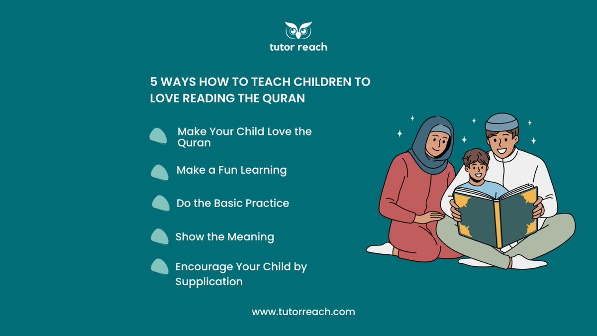 TutorReach's tweet photo. Have a look at the 5 different ways to make children love reading the Quran😍🙌
Share with us if you know of any other way to do it.
.
.
.
#learning #quranlearning #arabiclearning #distancelearning #hometution #onlinetutoring #june #explore #arabictutor #islamicquotes https://t.co/4KEjKctoVr