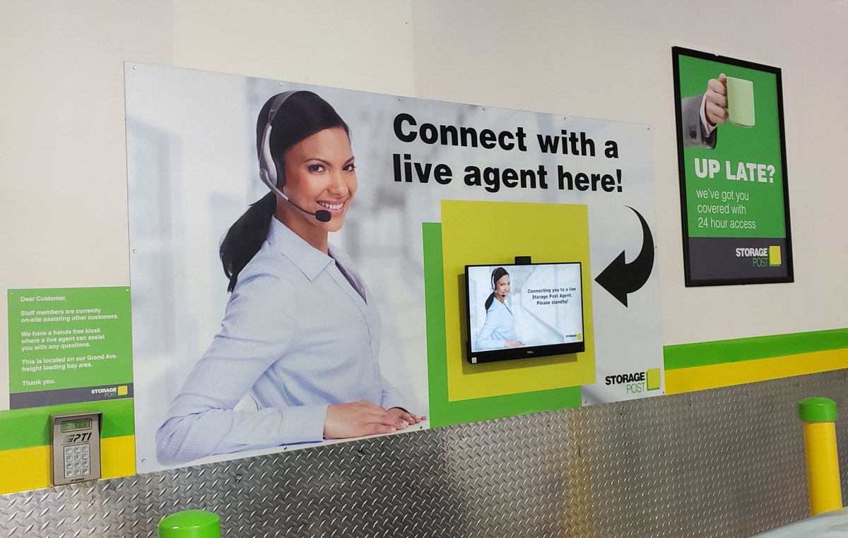 StoragePost's tweet image. Storage Post is now providing on-site live virtual customer service to help our customers with renting self storage units, paying bills and answering all questions self storage related.  Your on-site manager is still there, but now you have more options to get help fast!!!