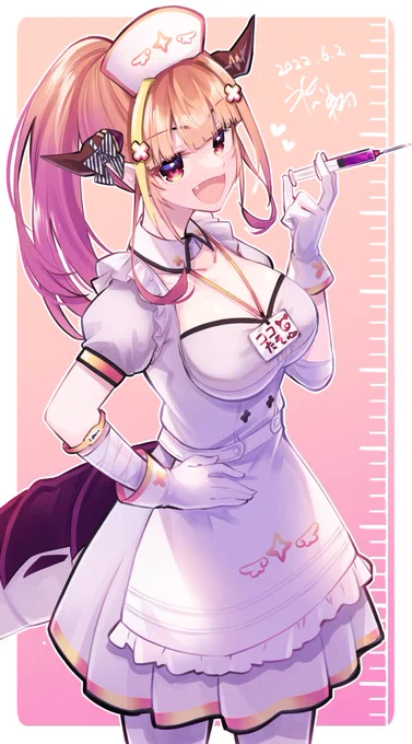 げぼかわナースのポニテが見たいよ～というたつのこの嘆きの声が聞こえたので描きました
#みかじ絵 