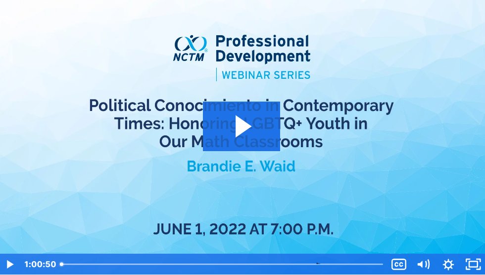 NCTM on Twitter "Catch the recording of MathTeach_BEW's presentation