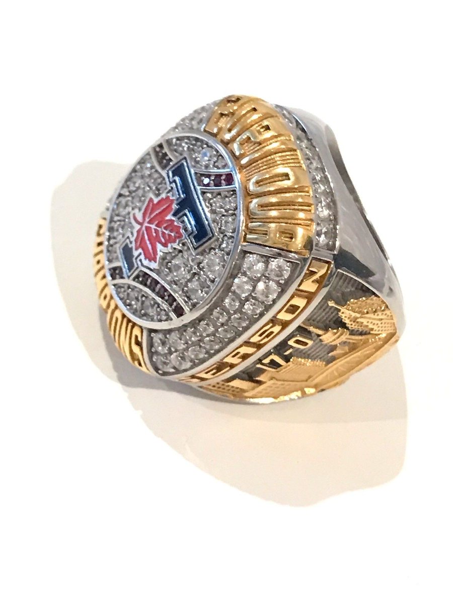 albrandstatter's tweet photo. Had a great time with long-time friend, Kevin and his son Jack at the U of T Varsity Blues baseball team golf tournament. Congratulations to Jack and his blues teammates who went 17-0 to win the OUA Championship, Check out the bling!!! https://t.co/wF79jLkTJU
