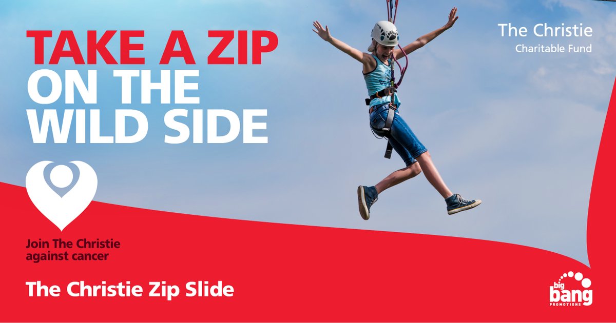 Imagine soaring 1,000ft across Salford Quays on a zip slide! 😲

The Christie Zip Slide is perfect for thrill seekers. By taking part you will help ensure we continue to provide world class cancer care and research. 💙

Sign up today for £15! 👉 bit.ly/3JcB8if