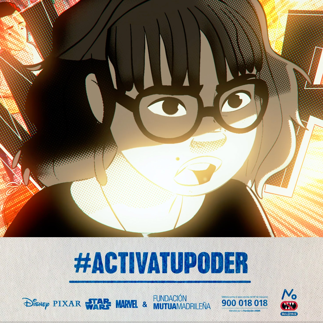 fundacionmutua's tweet photo. Pon fin al #bullying: cuéntaselo a tus padres, profesores, amigos... #ActivaTuPoder contra el acoso escolar, porque #NoPintaNada https://t.co/JE3adZjndI 💪 #NoBullying @DisneySpain