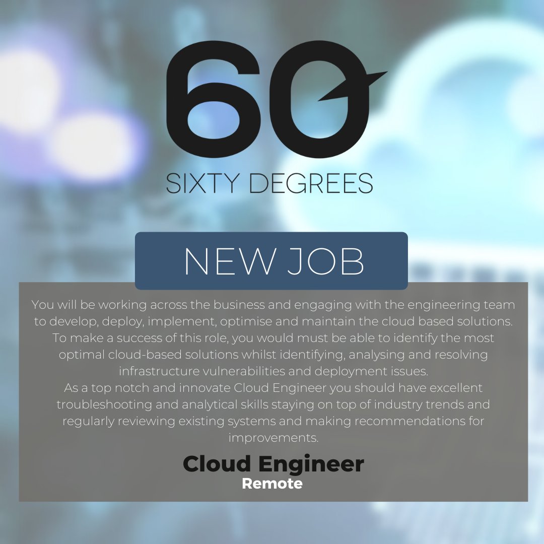 test Twitter Media - New #JobAlert - Cloud Engineer (Remote)

For more information & to apply, please click on the below;

https://t.co/ww92zIyl3T

#cloud #Engineer  #Remote #hiring https://t.co/ZTc9dYBi9o
