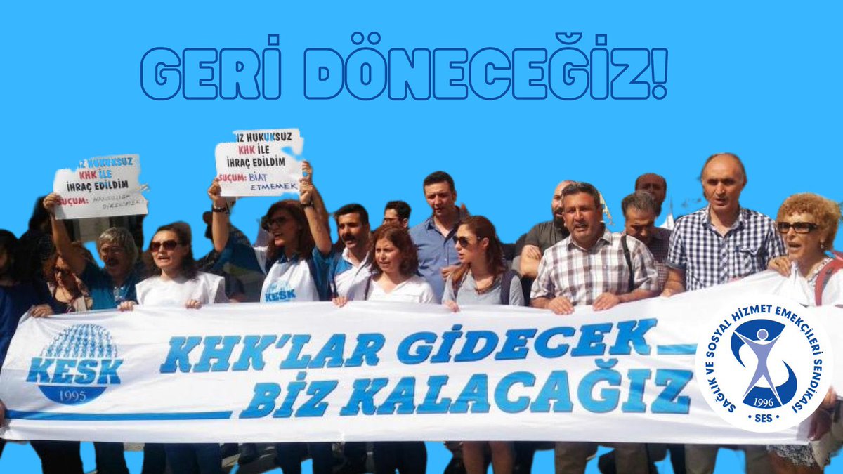 679 No’lu KHK ile ihraç edilen Malatya Şube üyemiz Mehmet Pesen OHAL Komisyonu kararı ile işine iade edildi. 

Tüm ihraç üyelerimiz işlerine dönünceye kadar mücadelemiz devam edecek. #GeriDöneceğiz