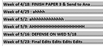 nishi_dsouza's tweet photo. Still laughing at how I titled things in my dissertation tracking document. Did anyone else feel like this in the weeks leading up to their final defense?
#Dissertation @PhDVoice @OpenAcademics @AcademicChatter #LifeOfAPhD #PhinisheD https://t.co/SCFNQuBkRJ