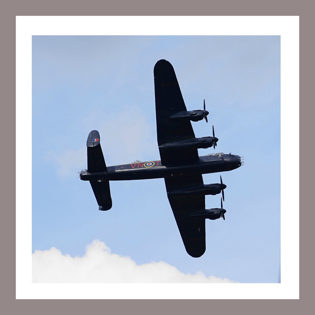 Lancaster Bomber flying above my house this afternoon