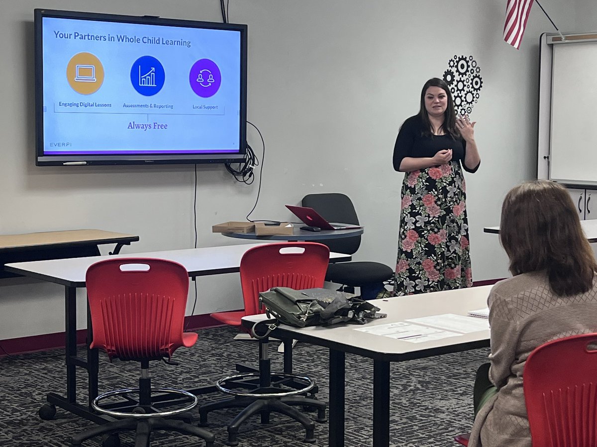 i2Conference's tweet image. Kaley Esselborn from @EVERFI shares about how to meet real-world needs using free online lessons!  
#I2Conference 
#INelearn