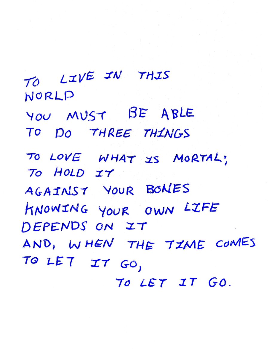 Mary Oliver (from In Blackwater Woods)