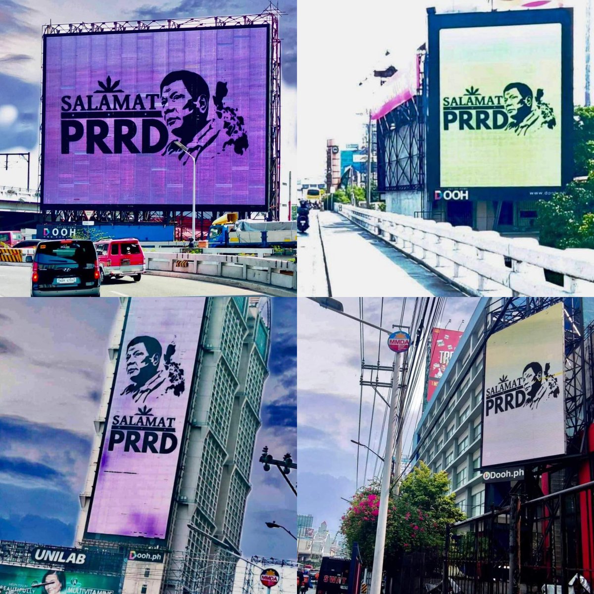 chanchi_evo1's tweet photo. Mahal ka namin PRRD!👊❤🇵🇭

Today in Salamat PRRD digital billboards— EDSA Estrella, EDSA SLEX SKYWAY Magallanes, C5 Kalayaan, GA Towers Mandaluyong
Ctto* https://t.co/KwlYwBMoI1