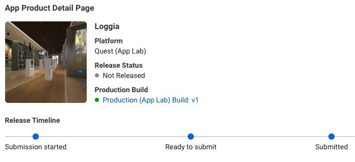 AdamAssets's tweet image. Loggia has been submitted! Now for the lovely waiting and approval process. If approved, users can locate the build directly from a Quest or Quest 2 headset from the “App Lab” section of the store. #rvn #vr #ipfs @MangoFarmAssets @RavencoinIPFS @MyAthleteAssets @IceWalletCold