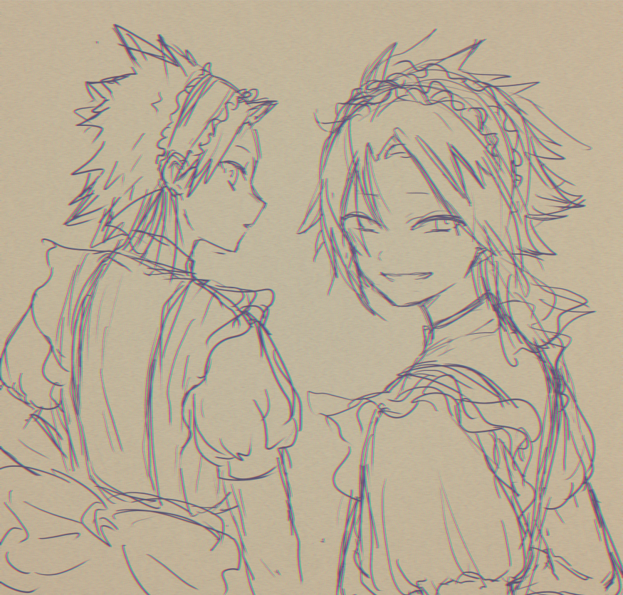 jammyjaws's tweet photo. 清書する気がないハッピーメイドセット https://t.co/R6TeJgbz6p