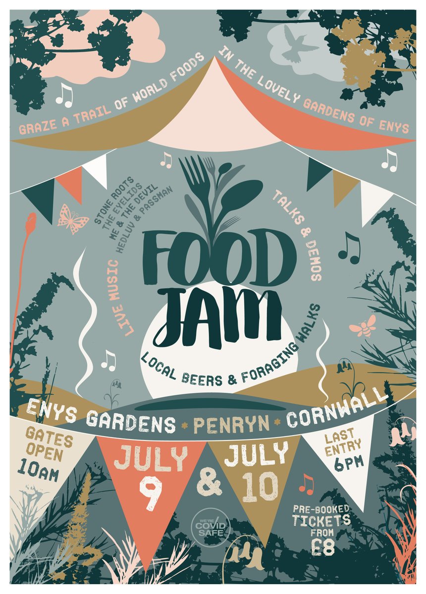 The team from @norwegianspruce are bringing back Food Jam next month (July) Local street food traders serve delicious food from all around the world, local bands, lots of activities, talks and demos.