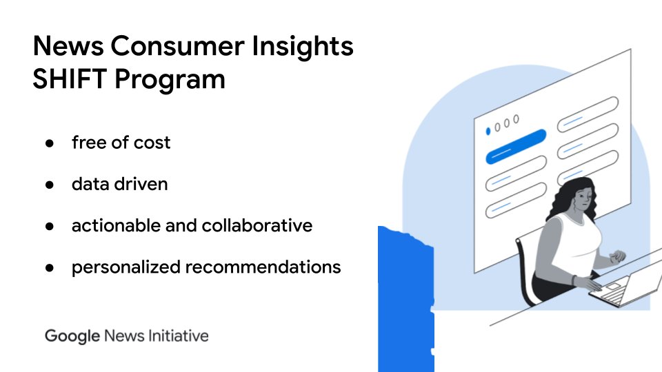 GoogleNewsInit's tweet photo. Want to know how to keep your readers more engaged?

We’ve built a tool to help you. NCI SHIFT is a 2 month immersive program to grow reader engagement and reader revenue. 

Respond to this Tweet and we’ll be in touch or sign up here: https://t.co/NtCaHV7pYR https://t.co/phyESgMqpo