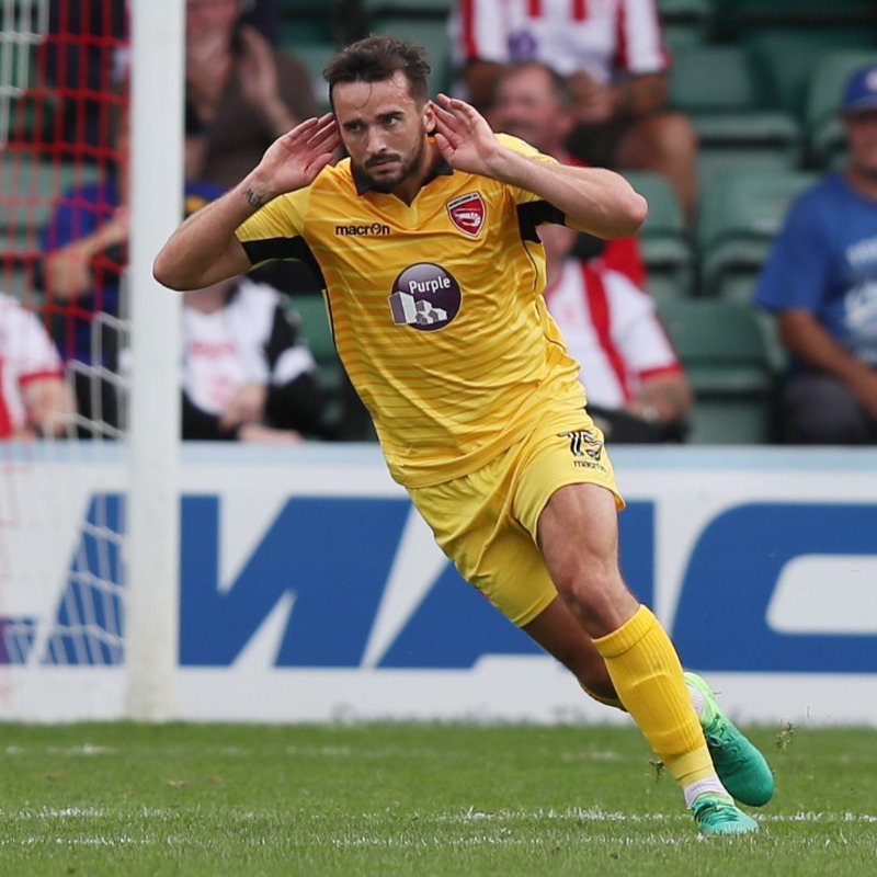 MorecambeFC's tweet photo. Captain, Leader, Legend. ❤️ 

Thanks for everything, @Aaron_Wildig!

#UTS 🦐