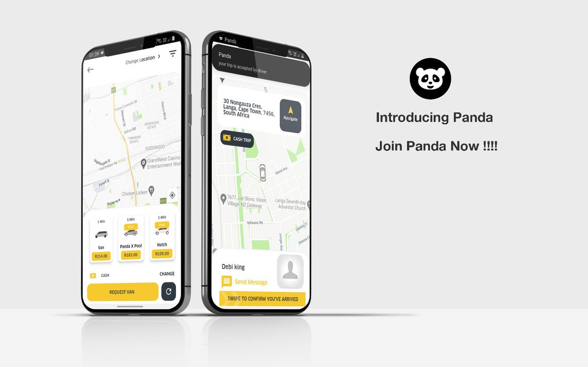 Pandasa2022's tweet photo. Good day. We introducing App called Panda. The App was build by drivers, we seek your support in Making this go a long way.

Here is our link to the Rider App 
https://t.co/rFJr1xA9Ig

#Panda 
#pusha 

#MyRide
#Local

@5FM @KayaON959 @NightsWithZweli @Powerfm987 @Radio702 https://t.co/1Tuzgk3ZDP