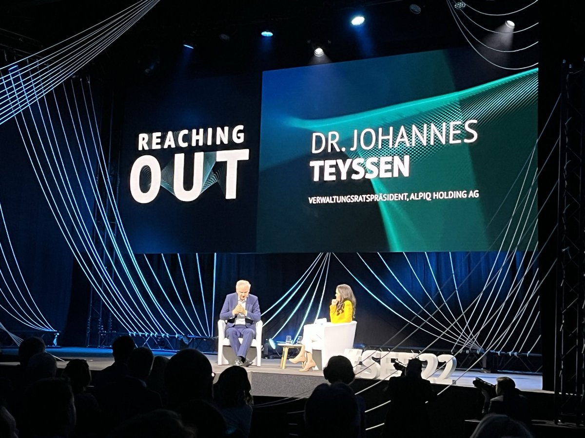 Absolut spannendes Interview mit Johannes Teyssen, VRP von <a href="/Alpiq/">Alpiq</a> über die Stromversorgung der Schweiz am #sef22.