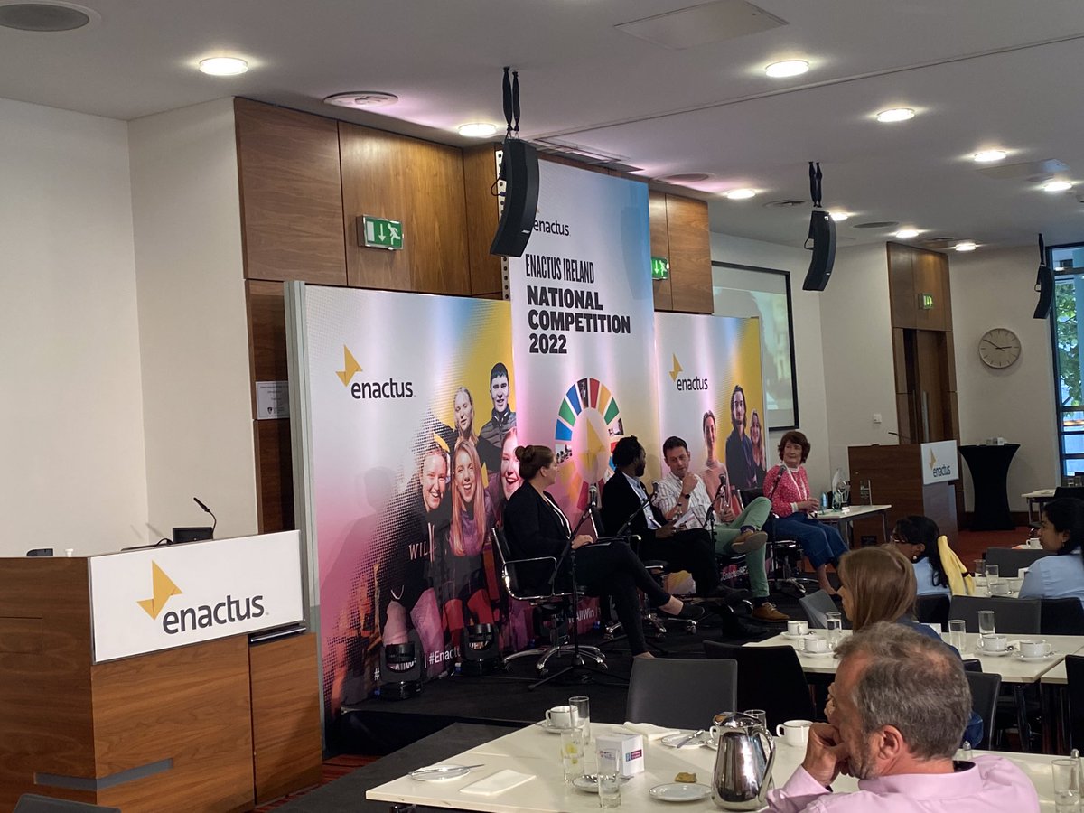 Our #EnactYourSocialImpact Panel Discussion is taking place now with <a href="/LyeOguns/">Lye</a> from Dídean, Austin from Robert Emmet Community Development Project &amp; Angela Smith fr <a href="/work_equal/">WorkEqual</a>! Some really interesting points being brought to up!#EnactusIRE22