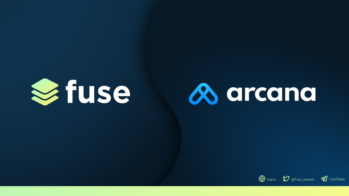 Fuse_network's tweet photo. An ecosystem partnership announcement 🎉

The integration with @ArcanaNetwork enables projects building on @Fuse_network to easily incorporate social account logins and decentralized data storage into wallets and other dApps 😎

Read more on our blog 👉 https://t.co/V2IxThjVXe https://t.co/8HwQtihVbL